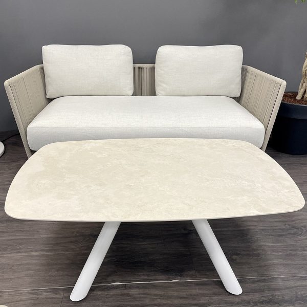Salotto da Esterno Coral in Alluminio e Corda Talenti - Bianco - immagine 2