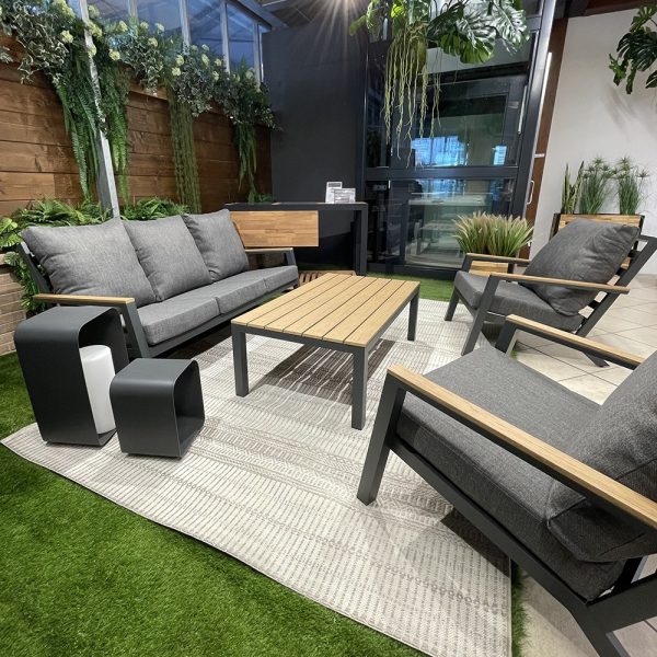 Salotto da Esterno America in Alluminio e Polywood MV Outdoor - Antracite