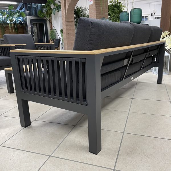 Salotto da Esterno Alaska in Alluminio e Teak Giardinia Outdoor - Antracite - immagine 4