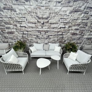 Salotto da Esterno Frame in Alluminio Talenti - Bianco