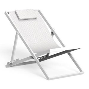 Sdraio Touch in Alluminio e Textilene Talenti - Bianco