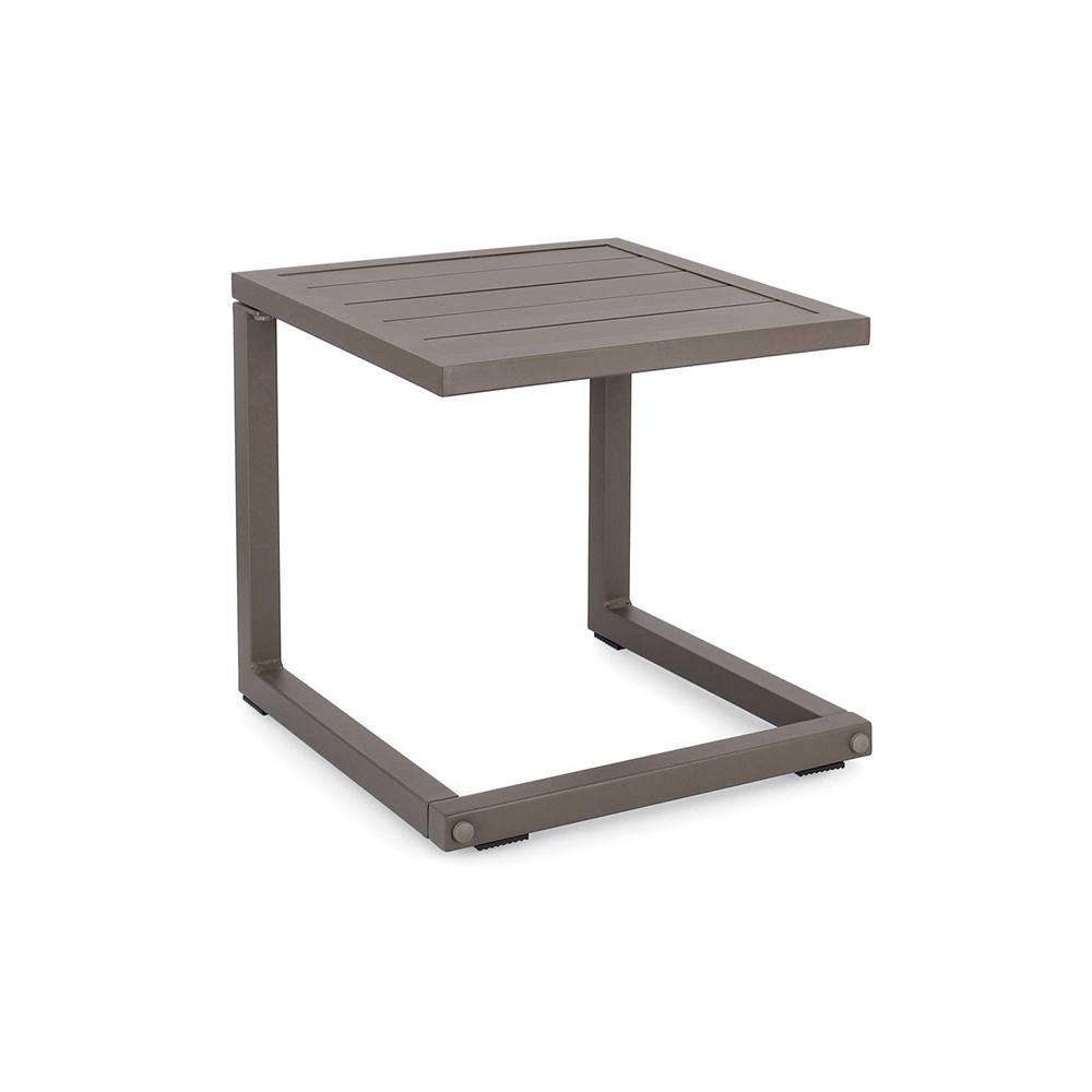 Tavolino Hilde in Alluminio, 40 x 40 cm Bizzotto - Caffè