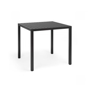 Tavolo Cube in Alluminio e Resina, 80 x 80 cm Nardi - Antracite