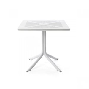 Tavolo Clip in Resina, 80 x 80 cm Nardi - Bianco