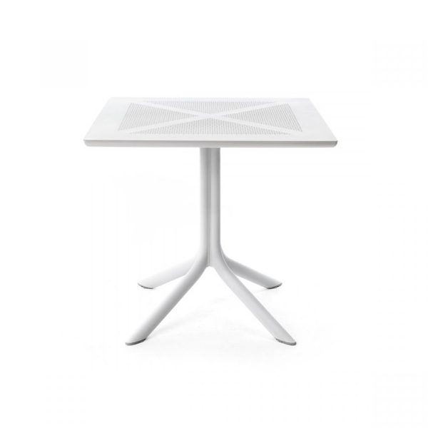 Tavolo Clip in Resina, 80 x 80 cm Nardi - Bianco