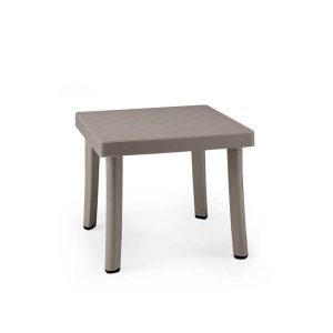 Tavolino Rodi in Resina, 46 x 46 cm Nardi - Tortora