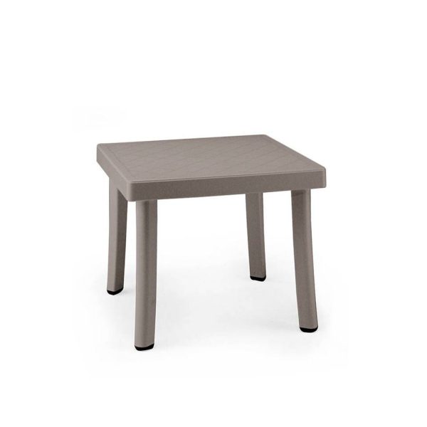 Tavolino Rodi in Resina, 46 x 46 cm Nardi - Tortora