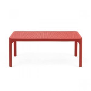 Tavolino Net in Resina, 100 x 60 cm Nardi - Corallo