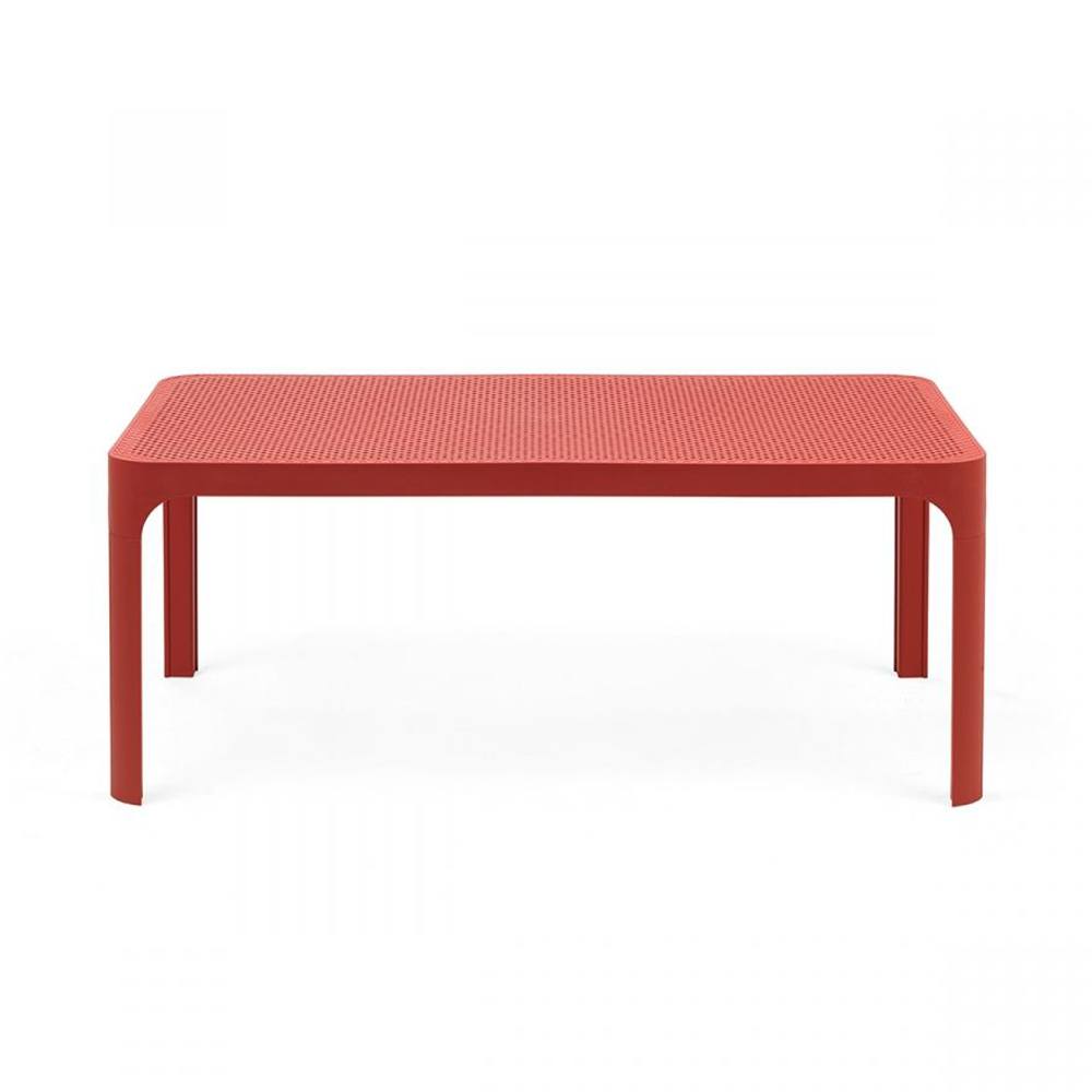 Tavolino Net in Resina, 100 x 60 cm Nardi - Corallo
