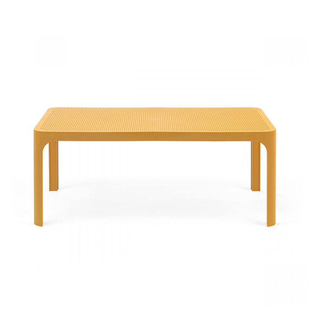 Tavolino Net in Resina, 100 x 60 cm Nardi - Senape