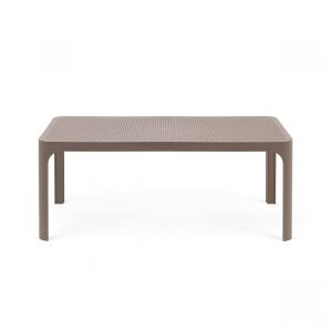 Tavolino Net in Resina, 100 x 60 cm Nardi - Tortora