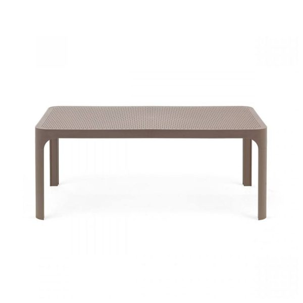 Tavolino Net in Resina, 100 x 60 cm Nardi - Tortora