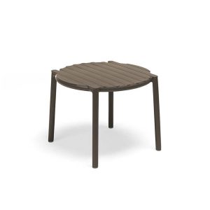 Tavolino Doga in Resina, ∅ 49 cm Nardi - Tabacco