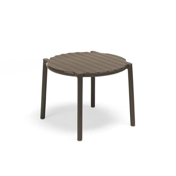 Tavolino Doga in Resina, ∅ 49 cm Nardi - Tabacco