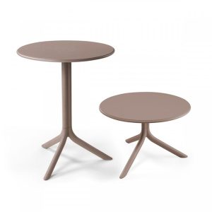 Tavolino Spritz in Resina, ∅ 60 cm Nardi - Tortora