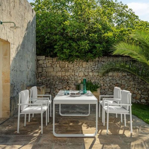 Tavolo Allungabile Lake in Alluminio, 220/340 x 100 cm Talenti - Bianco - immagine 2