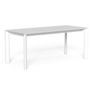 Tavolo Allungabile Milo in Alluminio, 120/180 x 80 cm Talenti - Bianco