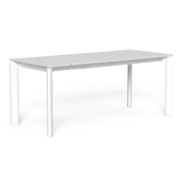 Tavolo Allungabile Milo in Alluminio, 120/180 x 80 cm Talenti - Bianco