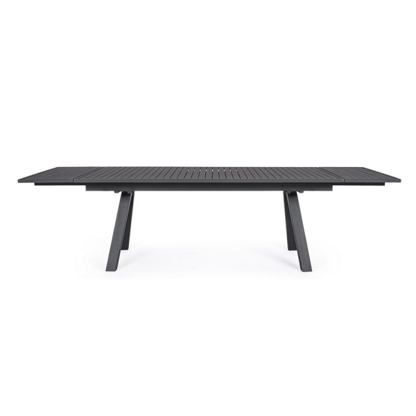 Tavolo Allungabile Crozet in Alluminio, 206/296 x 100 cm Bizzotto - Antracite - immagine 3