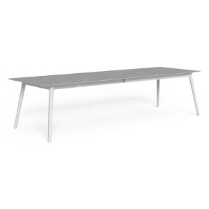 Tavolo Allungabile Moon in Alluminio e Ceramica, 240/300 x 100 cm Talenti - Bianco
