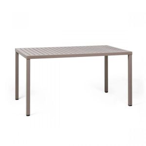 Tavolo Cube in Alluminio e Resina, 120 x 70 cm Nardi - Tortora