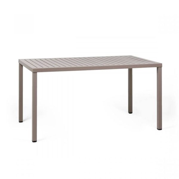 Tavolo Cube in Alluminio e Resina, 120 x 70 cm Nardi - Tortora