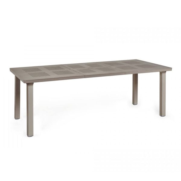 Tavolo Allungabile Levante in Alluminio e Resina, 160/220 x 100 cm Nardi - Tortora