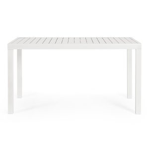 Tavolo Hilde in Alluminio, 130 x 68 cm Bizzotto - Bianco