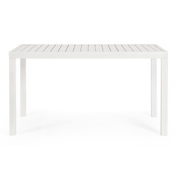 Tavolo Hilde in Alluminio, 130 x 68 cm Bizzotto - Bianco