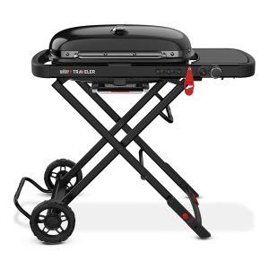Barbecue a Gas Weber Traveler Stealth con Carrello Pieghevole