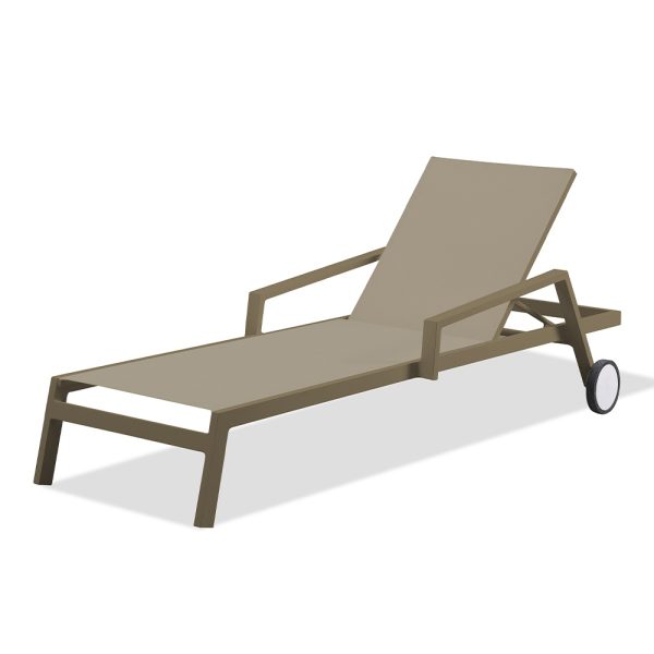 Lettino Prendisole Madrid in Alluminio e Textilene Giardinia Outdoor - immagine 2
