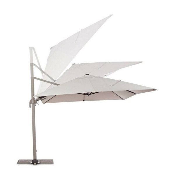 Ombrellone Retrattile Basculante Saragozza in Alluminio, 300 x 300 cm Bizzotto – Sabbia - immagine 4