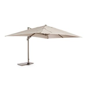 Ombrellone Retrattile Basculante Saragozza in Alluminio, 300 x 400 cm Bizzotto - Sabbia