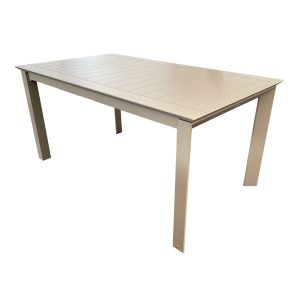 Tavolo Allungabile Burano in Alluminio, 160/240 x 90 cm Giardinia Outdoor - Champagne