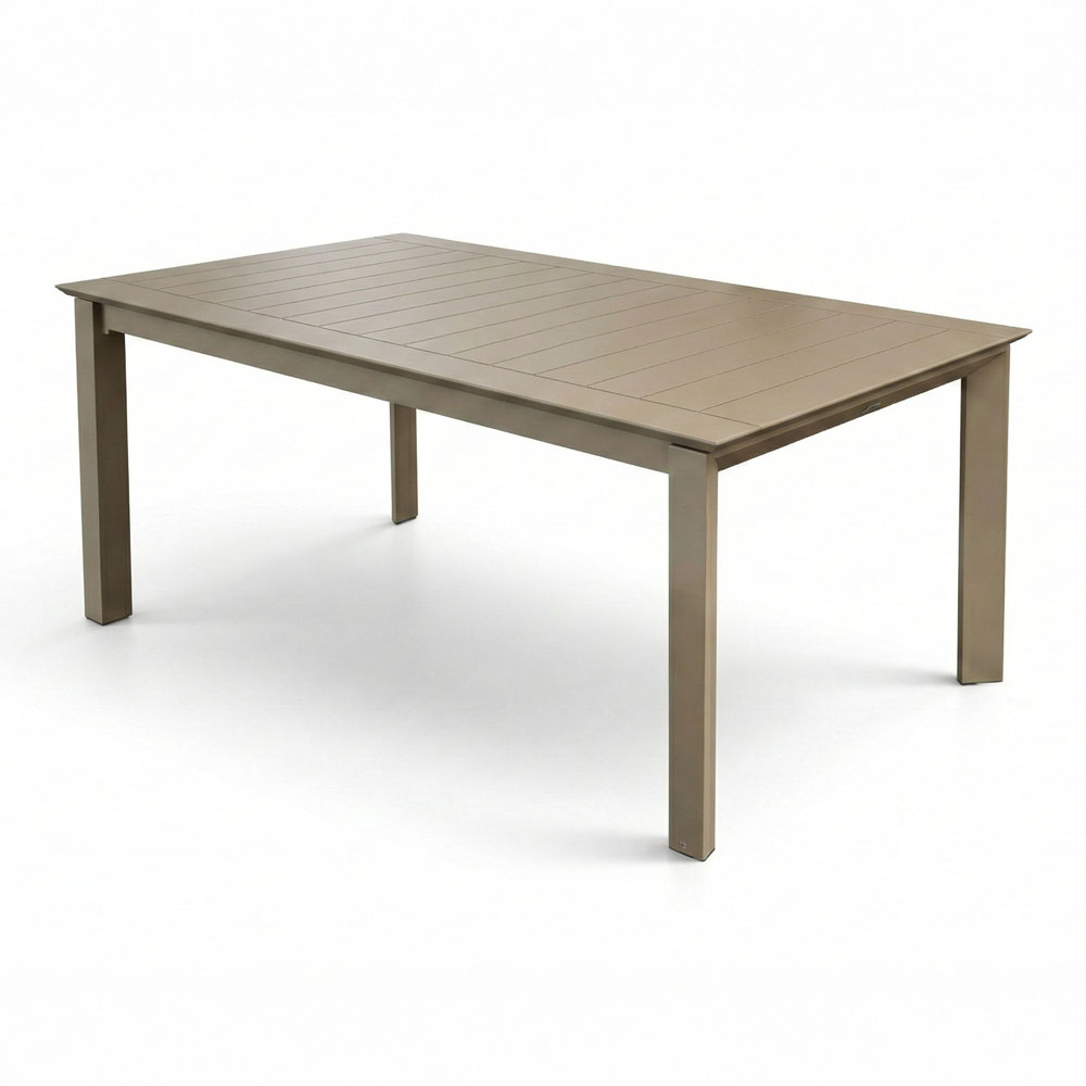 Tavolo Allungabile Burano in Alluminio, 160/240 x 90 cm Giardinia Outdoor - Champagne