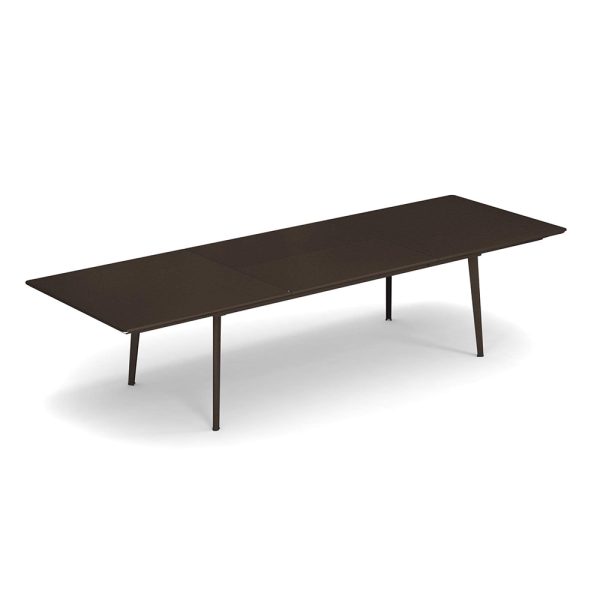 Tavolo Allungabile Plus4 Imperial in Acciaio, 220/330 x 110 cm Emu - Marrone D'India