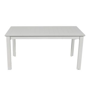 Tavolo Allungabile Burano in Alluminio, 160/240 x 90 cm Giardinia Outdoor - Bianco