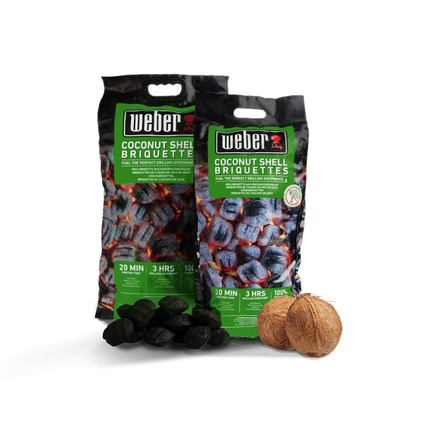 Bricchetti Di Carbone Weber | 2 Confezioni Da 8 Kg | Combustione Veloce E Lunga | Per Barbecue - Foto 6
