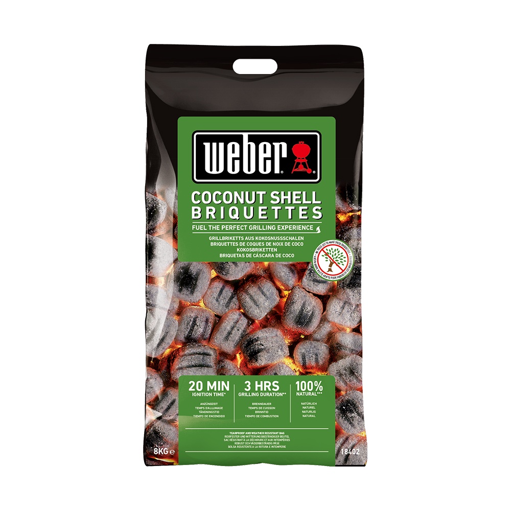 Bricchetti di Fibra di Cocco Weber - Sacco da 8 Kg