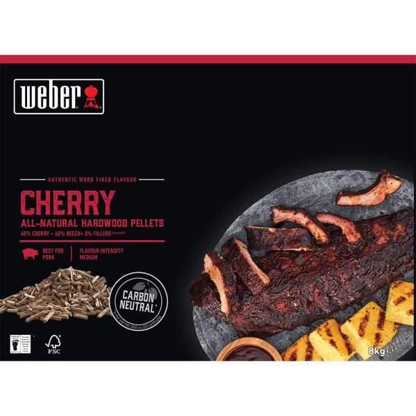 Pellet di Legno di Ciliegio Weber - Confezione da 8 kg - immagine 2