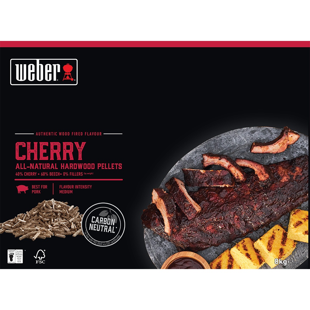Pellet di Legno di Ciliegio Weber - Confezione da 8 kg - immagine 2