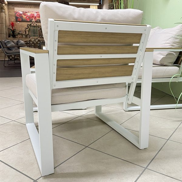 Salotto da Esterno Honduras in Alluminio e Polywood MV Outdoor - Bianco - immagine 3