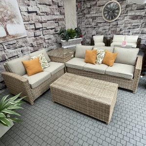 Salotto da Esterno Angolare Chicago in Ecorattan Giardinia Outdoor - Tortora