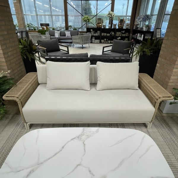 Salotto da Esterno Maui in Alluminio e Wicker Sintetico Giardinia Outdoor - Tortora - immagine 3