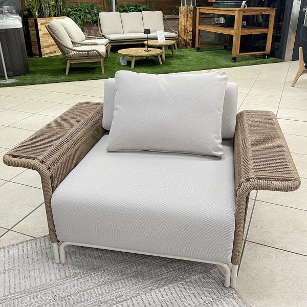 Salotto da Esterno Maui in Alluminio e Wicker Sintetico Giardinia Outdoor - Tortora - immagine 4