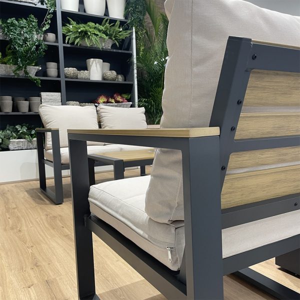 Salotto da Esterno Honduras in Alluminio e Polywood MV Outdoor - Antracite - immagine 3