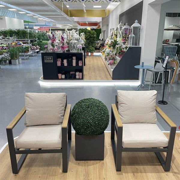 Salotto da Esterno Honduras in Alluminio e Polywood MV Outdoor - Antracite - immagine 2