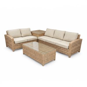 Salotto da Esterno Angolare Chicago in Ecorattan Giardinia Outdoor - Tortora