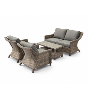 Salotto da Esterno Lounge in Ecorattan Giardinia Outdoor - Marrone