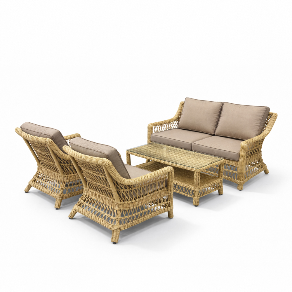 Salotto da Esterno Memphis in Ecorattan Giardinia Outdoor - Tortora